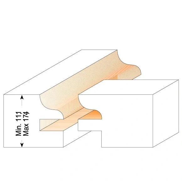 D:31,75mm,t:11-17,5mm,S:12mm, Sada fréz pro rám výplně, C99151711, CMT