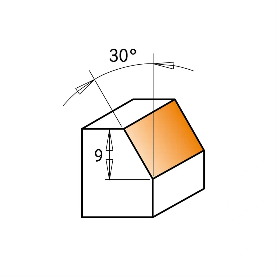 Kombinovaná fréza - 30° D27x9 S=8 HW, C90926011, CMT