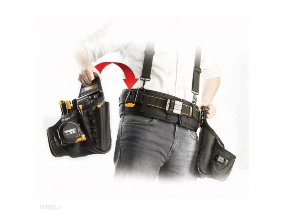Velký set opasku, kapsářů a nástěnné lišty včetně klipů, TB-CT-153-11, Toughbuilt