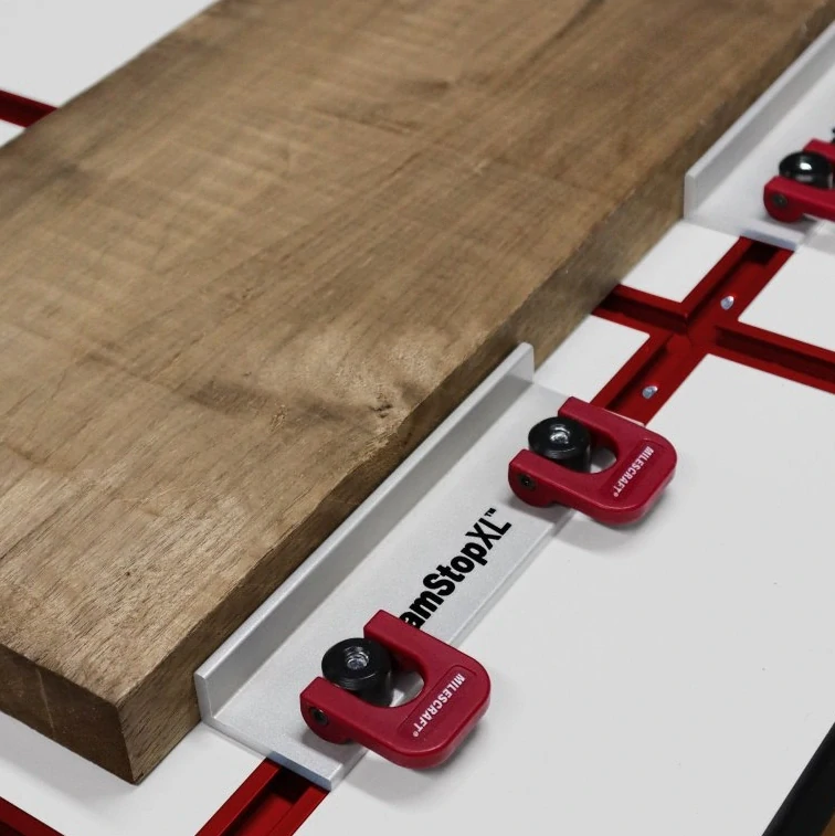 T-Trax - CamStops - flexibilní, otočné dorazy do T-drážky, Milescraft, M4032