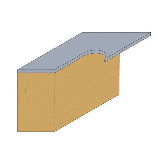 Ořezávací fréza na lamino - D12,7x12,7 S=6 HW, C70712811, CMT