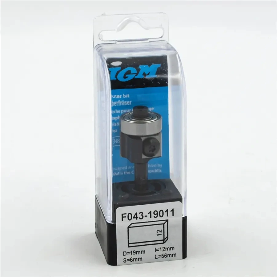 Ořezávací žiletková fréza s ložiskem - D19x12 L56 S=8 HW, F043-19081, IGM