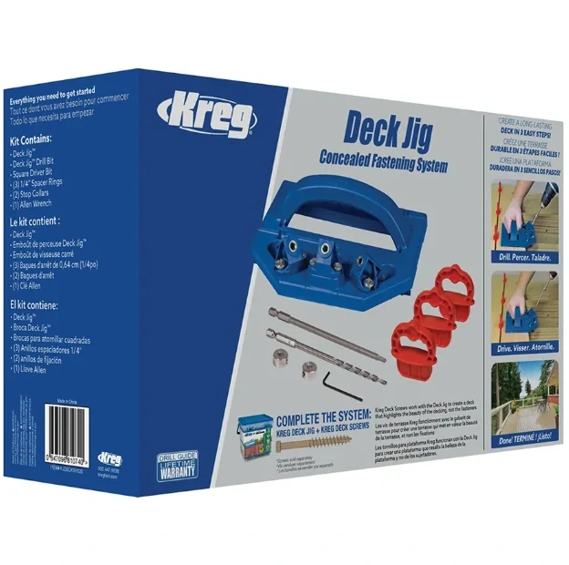 Přípravek na vrtání terasových prken, KJDECKSYS20, Kreg 