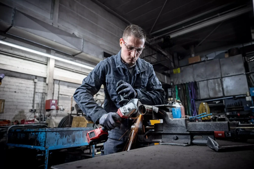 Aku-úhlová bruska s brzdou 18,0 V, 125 mm, LB 125 18.0-EC/5.0 Set, FLEX