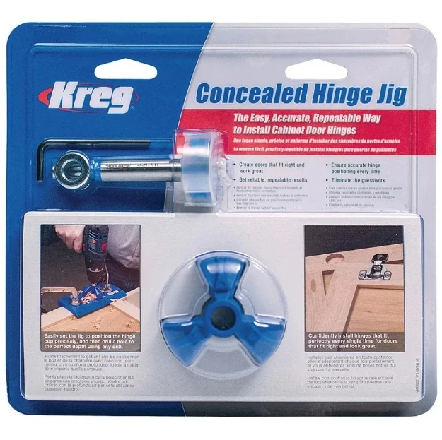 Šablona pro vrtání otvorů pro misky pantů, 35 mm, KHI-HINGE, Kreg 