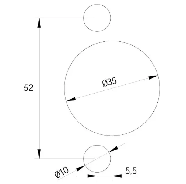 Vrtací hlava 52-5,5mm pro závěsy HETTICH, WÜRTH, FMB5255, IGM 